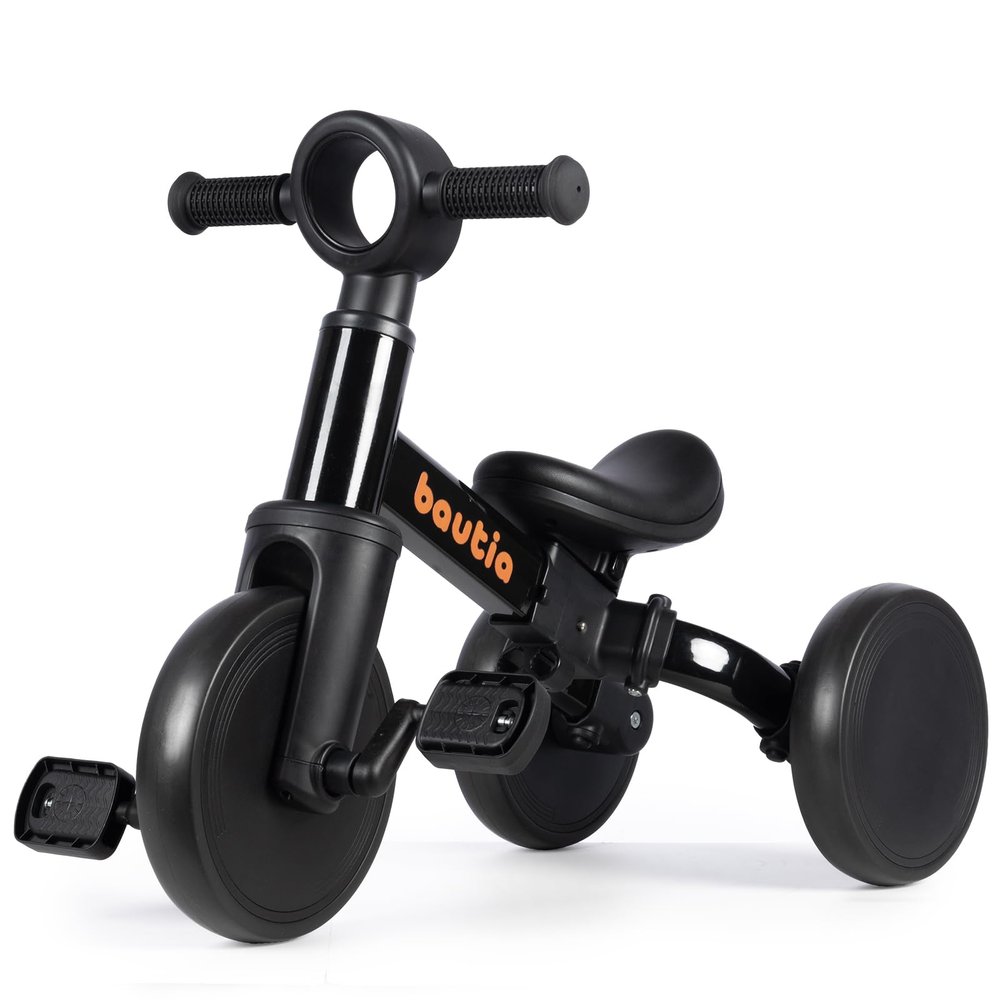 BAUTIA Tricycle for Toddlers 1-3, 4 in 1 Baby Balance Bike 1 2 Year Old Boy Girl Birthday Gift, Kids Bicycle Outdoor Toy with Removable Pedals