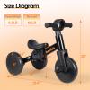 BAUTIA Tricycle for Toddlers 1-3, 4 in 1 Baby Balance Bike 1 2 Year Old Boy Girl Birthday Gift, Kids Bicycle Outdoor Toy with Removable Pedals view 2