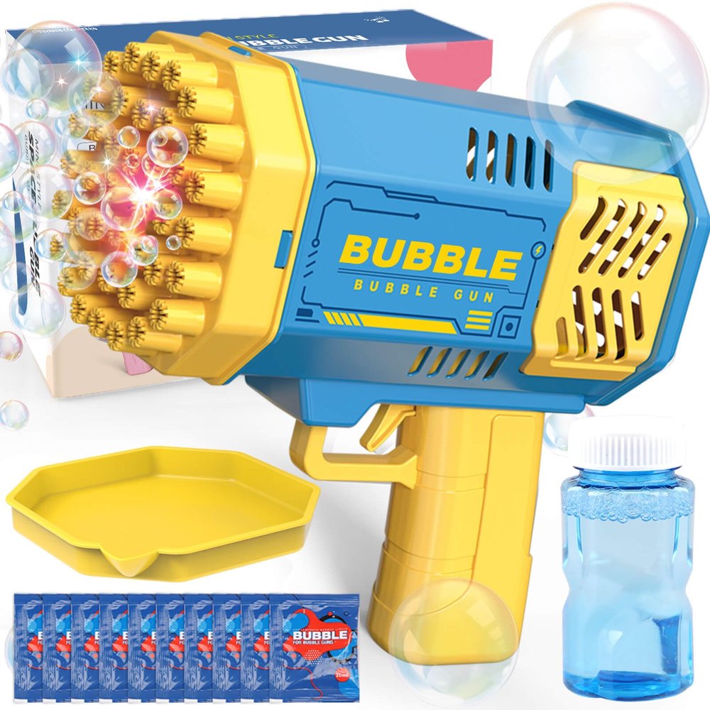 JONEG Toys for 3-8 Year Old Boys Girls: Bubble Machine for Kids with Bubble Solution, Gifts for 3 4 5 6 7 8 Years Old Boy Birthday Toy for Kid Toddlers Ages 4-6 Outdoor Wedding Bubbles Blower Maker