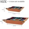 Jungle Colorful Chameleon Microfiber Leather Dice Trays Folding for RPG DND Table Games, Leather Dice Holder Storage Box Portable Folding Rolling Dice Tray, 20.5x20.5cm view 4