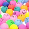 Japard 75 Pcs Numbered Bingo Balls, Only 1.57 inches Colorful Table Tennis Ball Set for Standard Cages and Boards, Easy Read, Perfect for Parties, Prize Raffles view 1