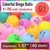 Japard 75 Pcs Numbered Bingo Balls, Only 1.57 inches Colorful Table Tennis Ball Set for Standard Cages and Boards, Easy Read, Perfect for Parties, Prize Raffles view 3