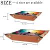 Microfiber Leather Dice Trays Holder for Dice Games Like RPG DND, Rose Broken Rhino Dice Holder Storage Box Portable Folding Rolling Dice Tray, 16x16cm view 4