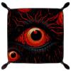 Microfiber Leather Dice Trays Holder for Dice Games Like RPG DND, Halloween Eyeball Z Dice Holder Storage Box Portable Folding Rolling Dice Tray, 16x16cm view 1