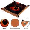 Microfiber Leather Dice Trays Holder for Dice Games Like RPG DND, Halloween Eyeball Z Dice Holder Storage Box Portable Folding Rolling Dice Tray, 16x16cm view 3