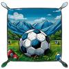 136 Microfiber Leather Dice Trays Folding for RPG DND Table Games, Leather Dice Holder Storage Box Portable Folding Rolling Dice Tray, 20.5x20.5cm view 1