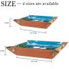 136 Microfiber Leather Dice Trays Folding for RPG DND Table Games, Leather Dice Holder Storage Box Portable Folding Rolling Dice Tray, 20.5x20.5cm view 4