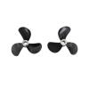 1Pair Tri-Blades PC Resin Propellers for RC Model Carp Bait Boat - CW/CCW Screw, Dia 28/32/36/40/44/48mm Spare Parts (Size : 1pair 28x3mm) view 4