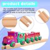 30 Pcs Wooden Train Track Bulk Straight Train Track Hardwood Train Track Expansion Packs for Most Major Toy Trains Railway Table Activities Games view 3