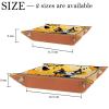 Microfiber Leather Dice Trays Holder for Dice Games Like RPG DND, Cartoon Orange Dalmatian Dice Holder Storage Box Portable Folding Rolling Dice Tray, 16x16cm view 4