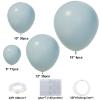 140Pcs Dusty Baby Blue Balloon Arch Garland Kit,Slate Fog Baby Blue 5/10/12/18 Inch Balloons for Men Boy Baby Shower Bridal Shower Birthday Party Decorations view 2