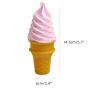LONG XIN SERIES 2 Pcs Simulated Ice Cream Artificial Lifelike Fake Ice Cream Food Model for Home Kitchen Cabinet Desk Shops Party Decor Sample Display Photography Props(Pink) view 2