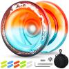 AOE Professional Yoyo for Kids 8-12 or Above, Responsive Yo yo with Deep Finger Holes, Dual Function Trick Yo-yo for Adults, with Unresponsive Bearing, 10 Strings, Case view 1