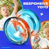AOE Professional Yoyo for Kids 8-12 or Above, Responsive Yo yo with Deep Finger Holes, Dual Function Trick Yo-yo for Adults, with Unresponsive Bearing, 10 Strings, Case view 2
