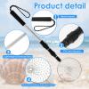 2PCS Beach Sand Sifter, 16.5 to 35.8inch Adjustable Telescoping Beach Shovel, Stainless Steel Sand Scoop, Seashell Hunting Rocks Sifting Tool for Kids Girls Boys Picking up Shells Beachcombing view 4