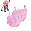 2 Pcs Portable Side Sling Stroller Cargo Net ,Non-Slip and Adjustable Straps Storage Mesh Bag ,Food Storage , Fruit Storage Bag for Baby Stroller Cargo Mesh Cargo Net for Stroller Storage (Pink) view 1