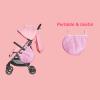 2 Pcs Portable Side Sling Stroller Cargo Net ,Non-Slip and Adjustable Straps Storage Mesh Bag ,Food Storage , Fruit Storage Bag for Baby Stroller Cargo Mesh Cargo Net for Stroller Storage (Pink) view 4