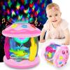 Baby Toys 6-12 Months - Musical Light Up Rotating Toys, Pink Ocean Projector for Infant 9-12-18 Month, Learning Visual & Hearing & Crawling Skill, Birthday Gifts for Toddler Boys Girls 1 2 3 Years Old view 1