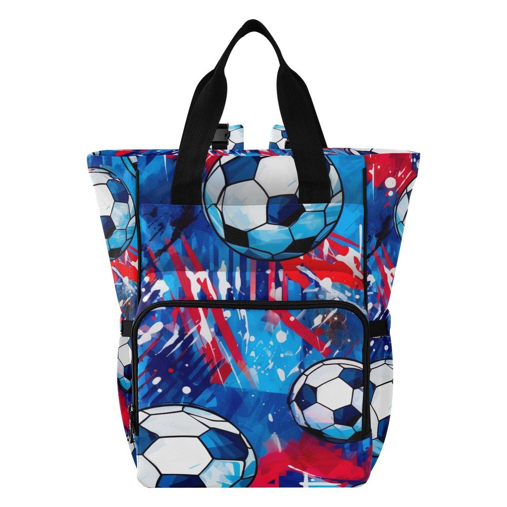 SPRIPORT Balls Football Sport Soccer Diaper Bag Backpack for Baby Boys Girls Multifunction Travel Tote with Stroller Straps & Bottle Storage Baby Diaper Bag for Traveling Shopping Hiking Moms Dads