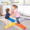 8Pcs Stepping Stones for Kids Balance Beam Toddler Non-Slip Plastic Balance Stepping Stones Sensory Toys for Toddlers, Indoor or Outdoor Play, for Age 3-5 Years, Orange Blue view 4