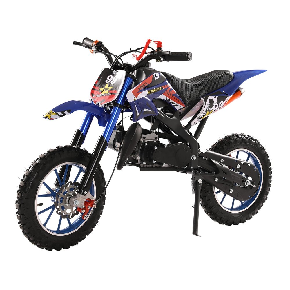Haibinsuo 49cc 2-Stroke Kids Dirt Bike, Gas Power Motocross, Off Road Mini Motorcycle Pocket Motorbike with Front Rear Disc Brakes, Racing Max Speed 40km/H, Large, 14083092