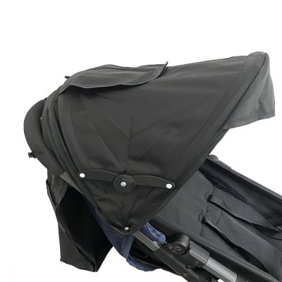Baby Stroller Sun Shade Cover Stroller Sun Canopy Awning for Pram Pushchair Buggy Parasol Sun Umbrella with Pockets Mesh Window Adjustable Retractable