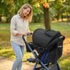 Baby Stroller Sun Shade Cover Stroller Sun Canopy Awning for Pram Pushchair Buggy Parasol Sun Umbrella with Pockets Mesh Window Adjustable Retractable view 2