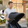 Baby Stroller Sun Shade Cover Stroller Sun Canopy Awning for Pram Pushchair Buggy Parasol Sun Umbrella with Pockets Mesh Window Adjustable Retractable view 3