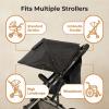 Baby Stroller Sun Shade Cover Stroller Sun Canopy Awning for Pram Pushchair Buggy Parasol Sun Umbrella with Pockets Mesh Window Adjustable Retractable view 4