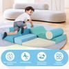 Virubi 6 Piece Soft Climb and Crawl Activity Playset, Toddler Climbing Toys Indoor,Soft Play Equipment, Foam Climbing Toys for Toddlers 1-5 (Blue) view 2