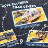 Slot Car Race Track Sets with 4 Slot Cars, Electric Race Car Track Include Slope Circular Overpass Track, Dual Racing Game Featuring Flash Bridge and Pendulum, Gifts Toys for Boys Kids Age 6 7 8-12 view 3