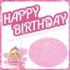 11 Pcs Pink Glitter Happy Birthday Girl Cake Topper Set - Heart-Shaped Party Supplies and Decorations view 2