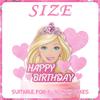 11 Pcs Pink Glitter Happy Birthday Girl Cake Topper Set - Heart-Shaped Party Supplies and Decorations view 4