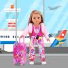 Ecore Fun American 18 Inch Doll Clothes and Accessories Suitcase Set with Doll Backpack Outfits Hair Clips & Accessories 18 Inch Dolls Girl Gifts view 2