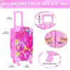 Ecore Fun American 18 Inch Doll Clothes and Accessories Suitcase Set with Doll Backpack Outfits Hair Clips & Accessories 18 Inch Dolls Girl Gifts view 4