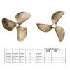 DingMotuo 1PCS TFL Three-Blade Copper Alloy Propeller - ID 6.35mm OD 67-72mm - for FSR-O 27 Competition RC Professional Racing Petrol Boat DIY (Size : 1pcs 5B15x72 CCW) view 3