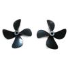 15Pairs 55MM Diameter Four-Blade CW CCW Propellers - 4MM Aperture - RC DIY Simulation/Nest/Tug Ship Model Accessories view 2
