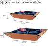Microfiber Leather Dice Trays Holder for Dice Games Like RPG DND, Fancy Dragonflies B Dice Holder Storage Box Portable Folding Rolling Dice Tray, 16x16cm view 4