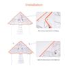 hezhuhe2258 Kites for Kids Adults Hand-Painted Blank Kite, DIY Kite with 12 Color Coloring Tool +Kite String,Educational Kite Easy Fly Kites (Color : White M1-3) view 4