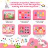AJsupojouet Toddler Busy BoardBusy Book Montessori ToysToys for 3 Year Old Girl Birthday GiftSensory Bins ToysLearning ToysPreschool Learning Activities Book Airplane Travel Essential Kid Toys view 3