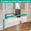 20 Inches Tall Retractable Dog Gate to Step Over, Short Pet Gate for Doorways, Extends up to 55" Wide, Step Over Puppy Gates for The House Mesh Doggie Gates Small Dog Gate Indoor Outdoor (White) view 2