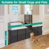 20 Inches Tall Retractable Short Dog Gates for Doorways, Short Pet Gate to Step Over, Extends up to 55" Wide, Step Over Puppy Gates for Stairs Mesh Doggy Gates Small Dog Gate Indoor Outdoor (Black) view 2