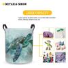 Foruidea Turtle Swimming Sea Underwater Laundry Basket,Laundry Hamper,Collapsible Storage Bin, Oxford Fabric Clothes Baskets,Nursery Hamper For Home,Office,Dorm,Gift Basket view 3