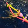 3/6 Pool Noodle Connector - Swim Noodle Connector, Lightweight Pool Noodle Accessories | Pool Noodle Connector with 2 Cross Holes, Swim Noodle Floating Connector for Water Sports (Pink+Green+Blue) view 2