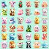 100 PCS Cute Animal Stickers,Kawaii Stickers for Kids Girls Boys,Waterproof Vinyl Stickers for Water Bottle Laptop Notebook Scrapbook Guitar Luggage view 2