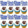 24 Pack Prom 2026 Graduation Cupcake Toppers Glitter 2026 Prom College Cupcake Picks for Congrats 2026 Graduation Class of 2026 Theme School Party Cake Decoration Supplies Blue view 1
