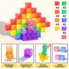 Apluses 45PCS Magnetic Blocks - Transparent Magnet Cubes, Toddler Building Blocks, Sensory Autism Gifts for Kids Ages 3+, Preschool Travel Toys for 3-5 Year Old Boys and Girls view 2