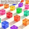 Apluses 45PCS Magnetic Blocks - Transparent Magnet Cubes, Toddler Building Blocks, Sensory Autism Gifts for Kids Ages 3+, Preschool Travel Toys for 3-5 Year Old Boys and Girls view 3