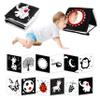 Black and White Baby Toys, High Contrast Baby Toys for Newborn, Tummy Time Toys, Newborn Toys 0-3 Months Brain Development, Soft Baby Book, Montessori Toys 0-6-12 Months Infant Sensory Toys Gift view 1