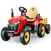 ARBELI 12V 7AH Ride on Tractor w/Tiltable Trailer & Remote Control, 2x45W Motors, Bluetooth, Music, Shifter, Electric Car for Kids Ages 2-5 (Red) view 1